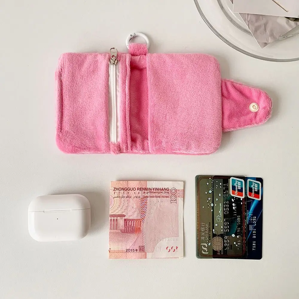 Cute Solid Color Coin Purse Multi-layer Wallet Portable Double Fold Card Holder Small Storage Bag Wallets & Holders