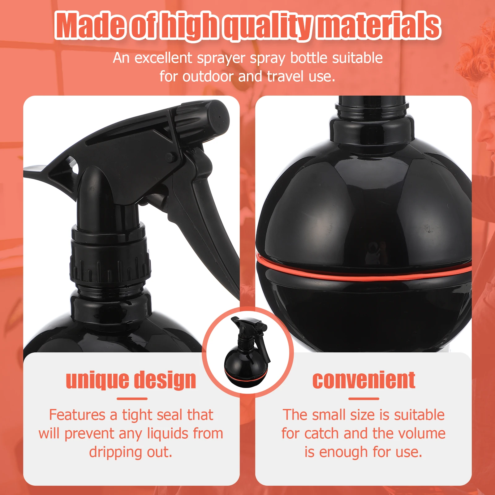 

2pcs Water Sprayer Plastic Spray Bottles for Hairdressing Watering Flowers Empty Bottle Durable Large Size House Cleaning