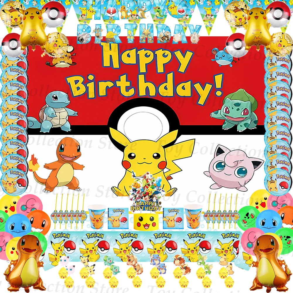 

Pokemon Party Favors For Kids Birthday Supplies Party Decoration And Table Accessories Festivel Gift Baby Shower Baby Shower Cup