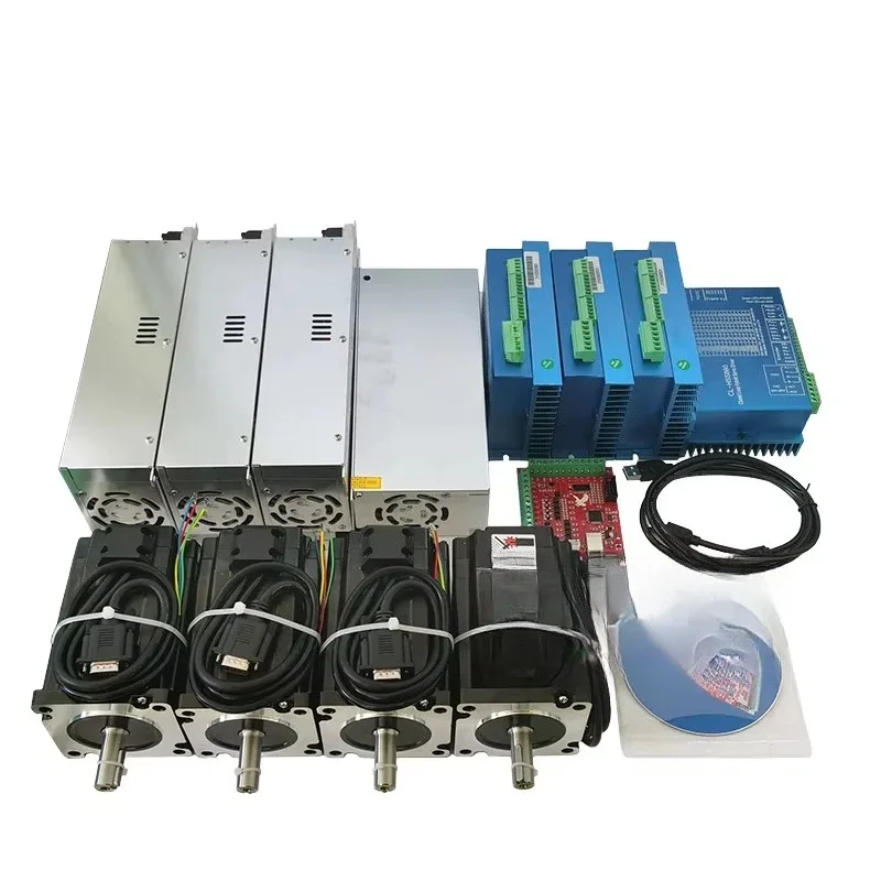 4-Axis 8N.m 1200oz.in hybrid stepper motor Closed-loop NEMA 34 stepper motor with controller numerical control kit