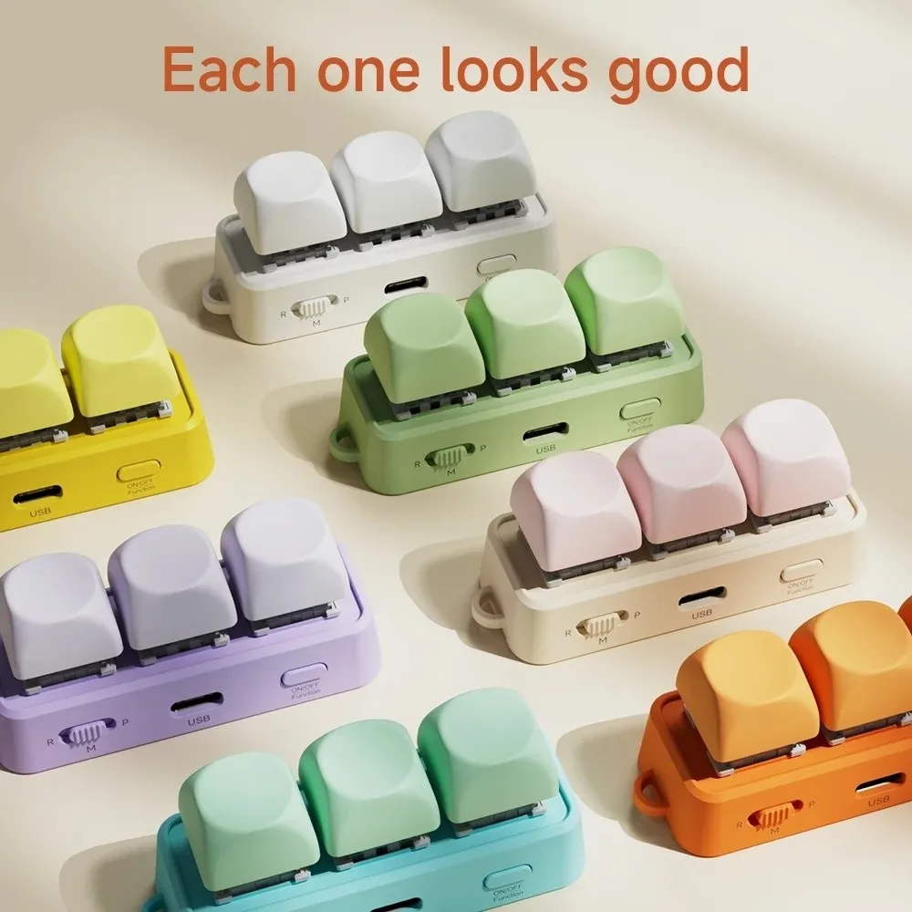 3 Keys Keyboard Page Turner Portable Universal EBook Page Turner Keyboard Multi-functional Keyboard Page Turner Device