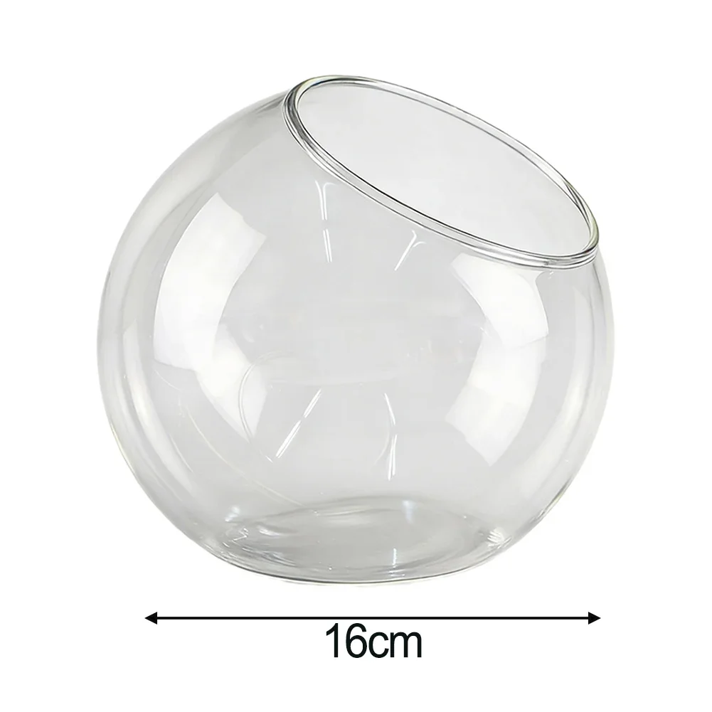 Candle Holder Glass Terrarium Single Piece Pack Open Mouth Design Clear Borosilicate Glass Thermal Shock Resistant