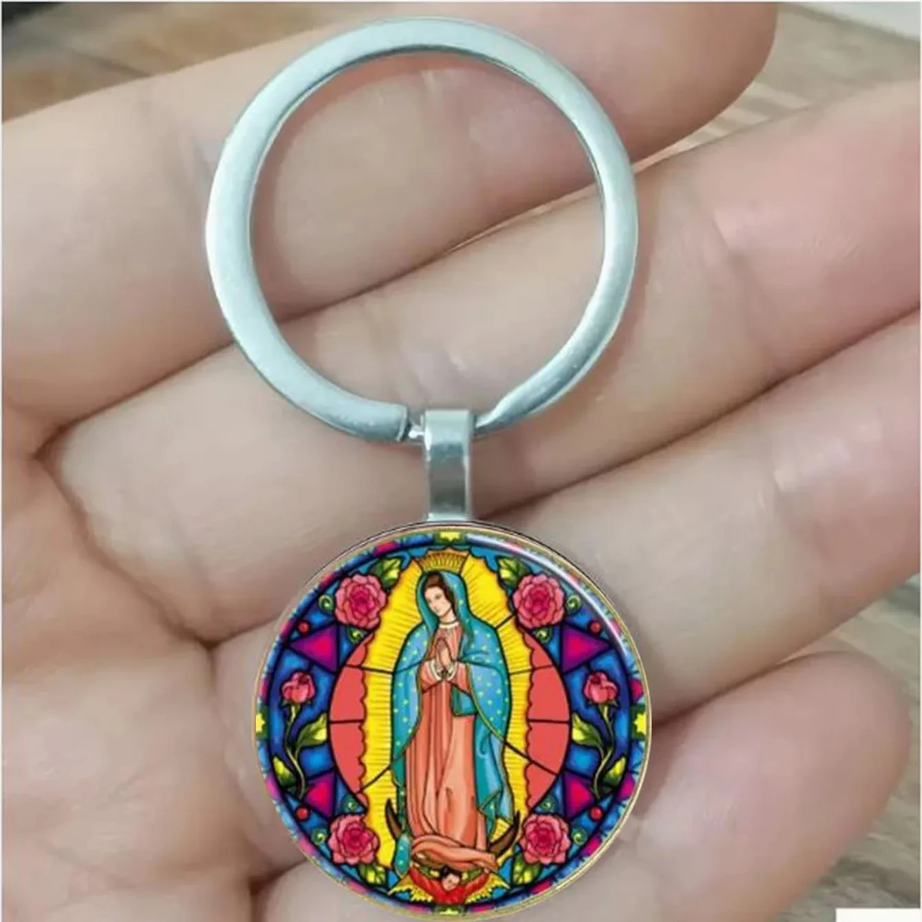 Our Lady of Guadalupe Virgin Mary Keychain