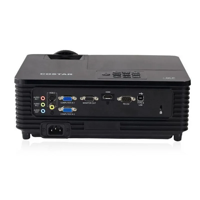 جهاز عرض DLP ثلاثي الأبعاد بقوة 4200 لومن، نسبة إسقاط 0.6، جهاز عرض صغير لتدريس الدقة المادية XGA