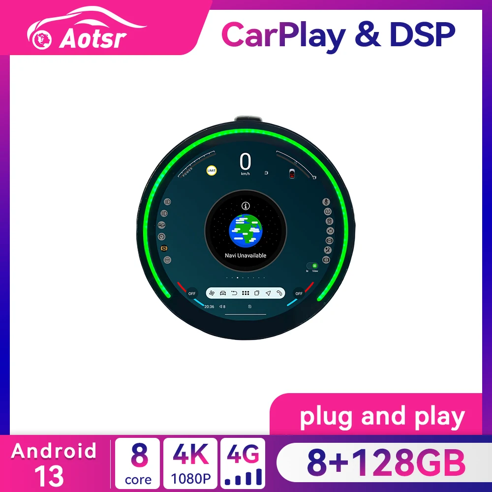 11.9inch carplay Stereo For MINI R56 R60 2007 - 2016 Car Android 13 Radio Multimedia Player GPS navigation Screen HD Head Unit