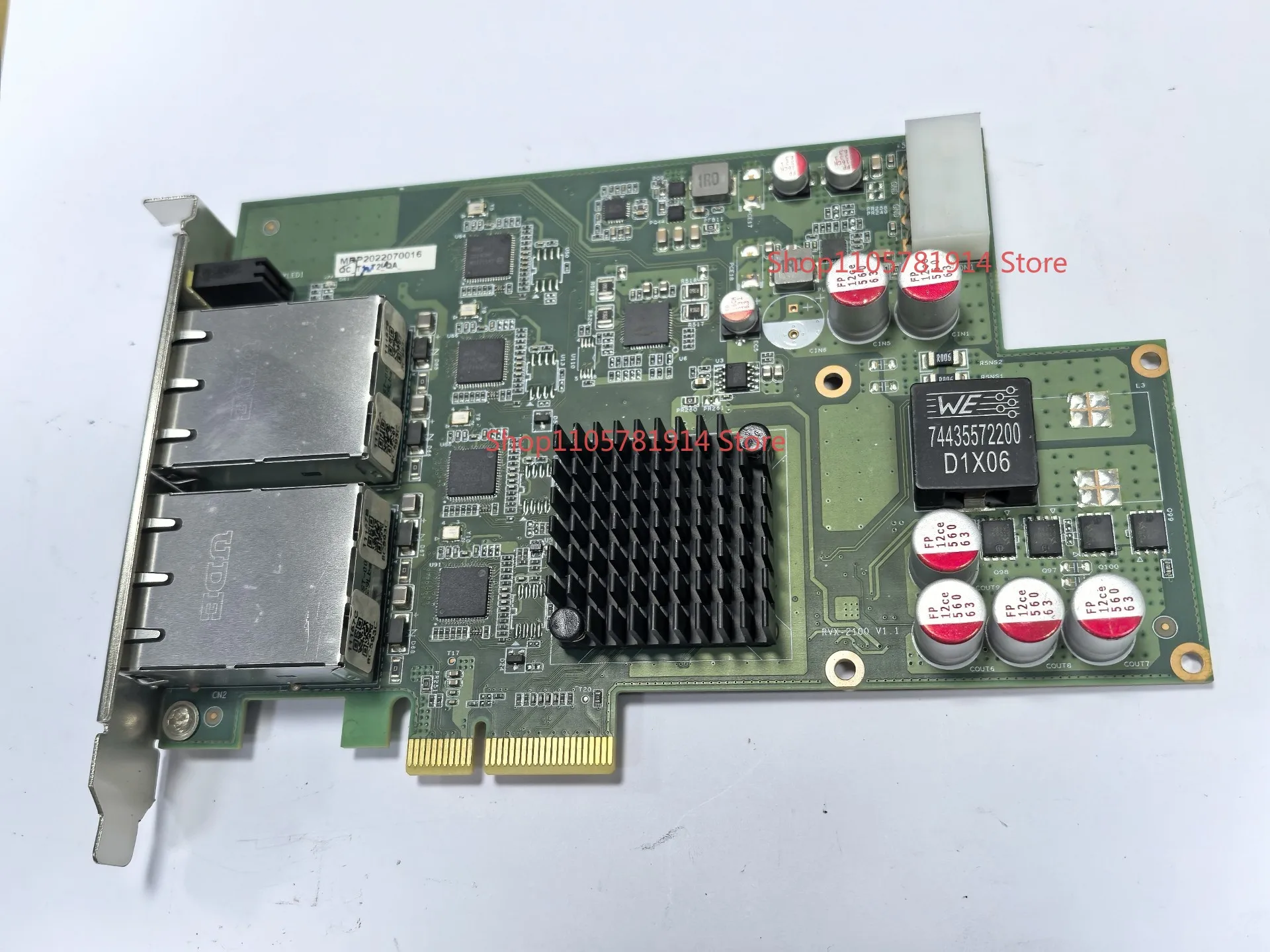 For C100-110 PCI-E Interface Industrial Ethernet Network Interface Card, with Heat Sink, Complete Interface