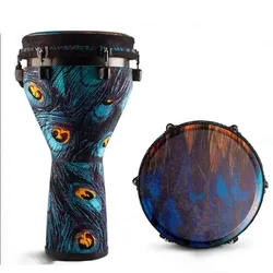 Tambor de música africana para iniciantes, instrumentos musicais profissionais, bateria de percussão, tocar tradicional, pele de PVC, 8 em, 10 em, 12 em