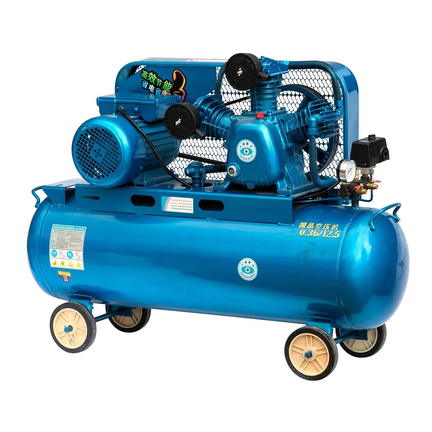 High Quality 120L 220V Oil Compressor Machine Portable  Belt Driven Air Compressor