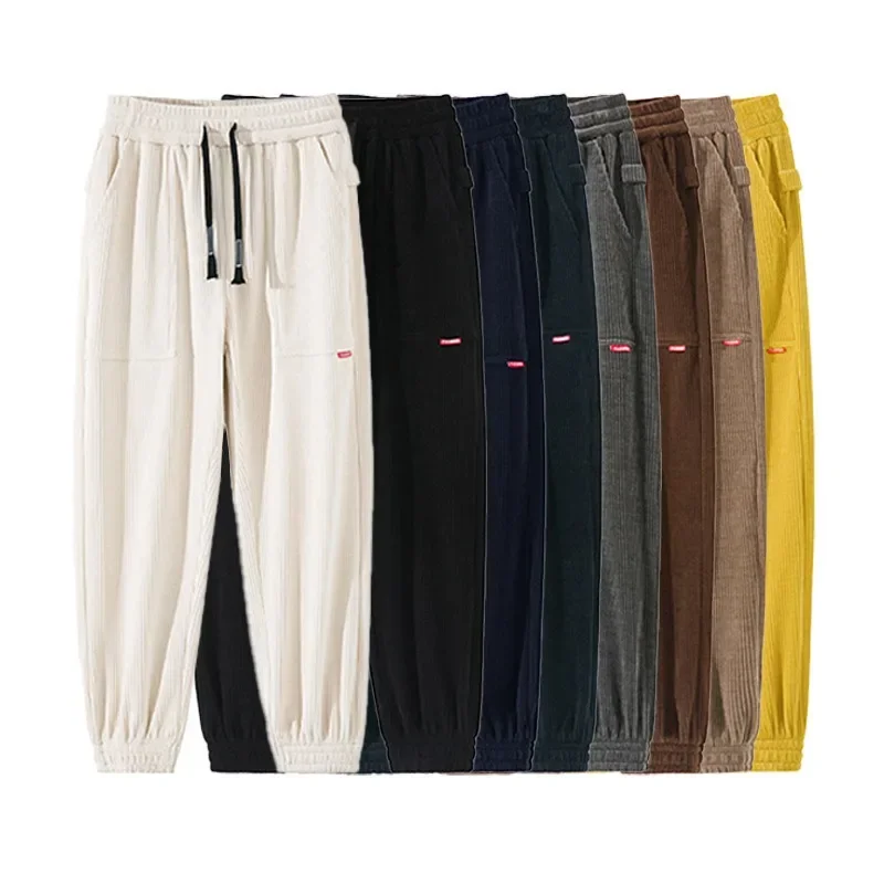 

Spring Autumn Corduroy Sweatpants Women/Men Baggy Fashion Streetwear Loose Casual Harem Pants Joggers Women Y2k Clothes
