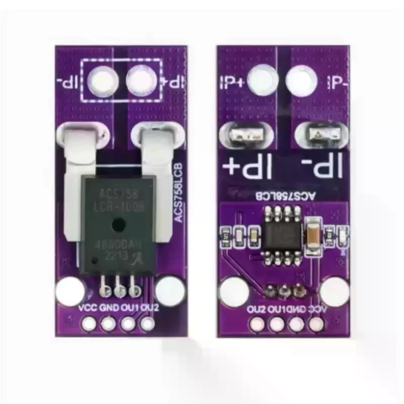 ACS758 ACS758LCB-050B-PFF-T 50A/100A/200A Linear Hall Current Sensor Module Current Detection For Arduino RC Model Connector