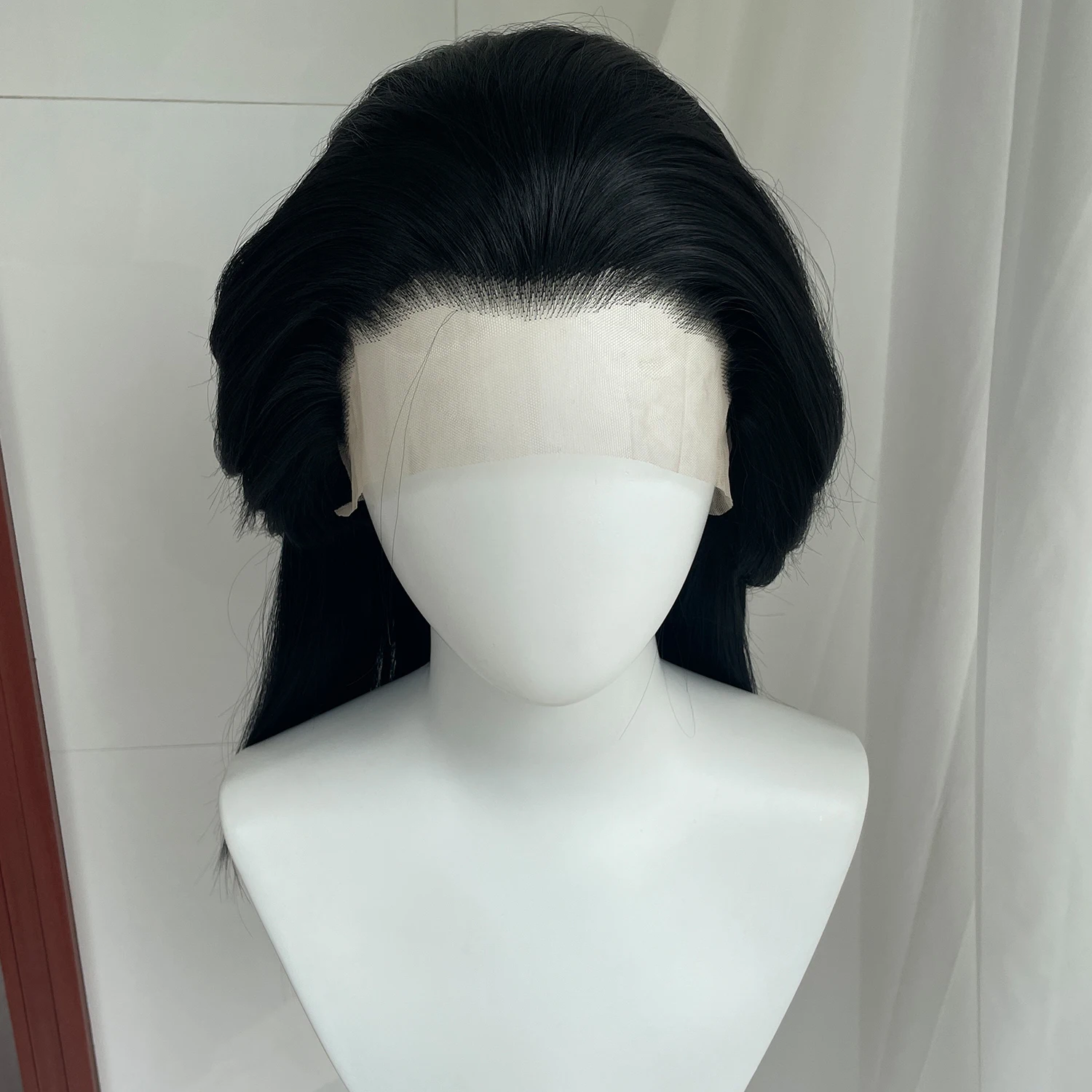 Mullet Rocker Cosplay Wigs for Men Shoulder Length Synthetic Hair 13X4 Lace Front Wigs Black Women Glueless Natural Hairline