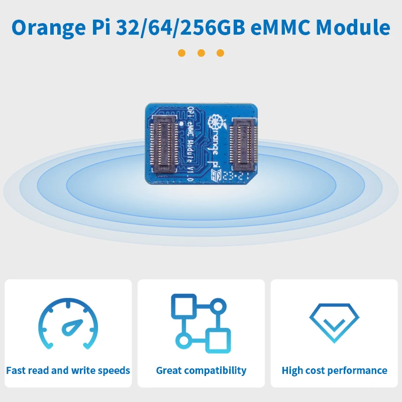 Orange pi emmc Modul 32GB 64GB 256GB emmc 5,1 Modul für orange pi 5 plus 3d nand schnelle Lese geschwindigkeiten 400 mb/s für Tablet PC