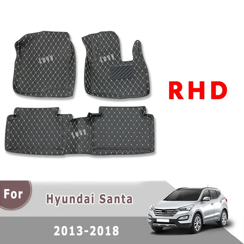 

Ковры с правым рулем для Hyundai Santa Fe 2018 2017 2016 2015 2014 2013 (5 мест) Автомобильные коврики Аксессуары для интерьера Чехлы Коврик