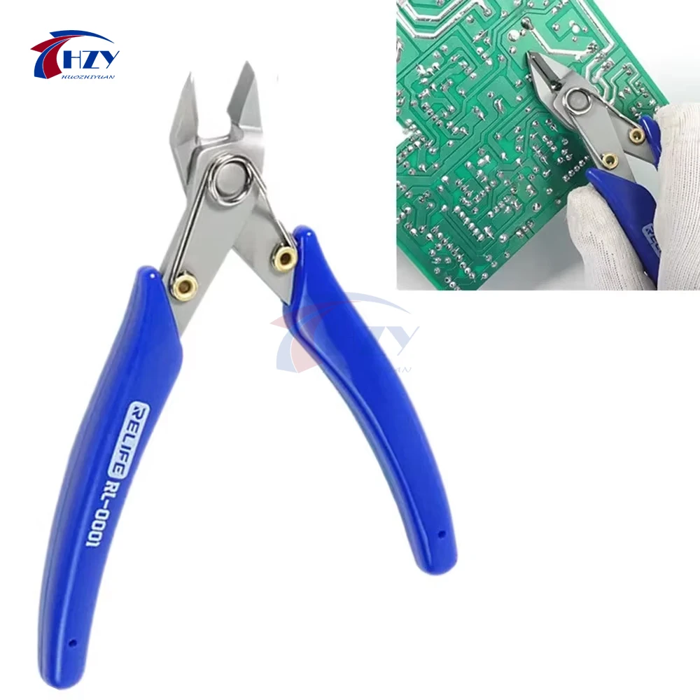 RELIFE RL-0001 Diagonal Pliers High Hardness and Precision Electronic Wire Cutting Nipper Phone Repair Cable Cutter