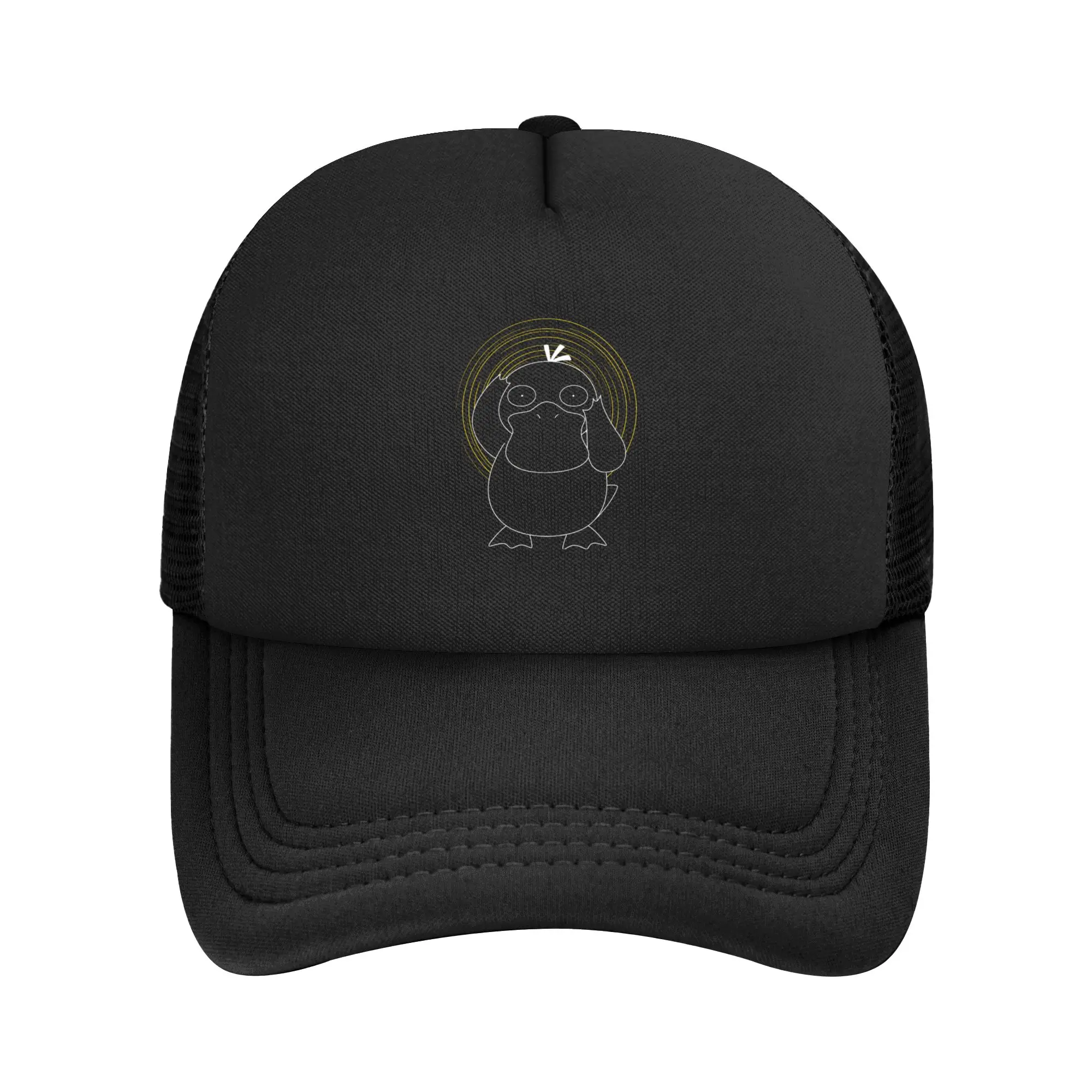 Pokemon   Psyduck Spiral Mesh Baseball Caps Adult Sport Trucker Worker Hats  Adjustable Summer Dad Hat