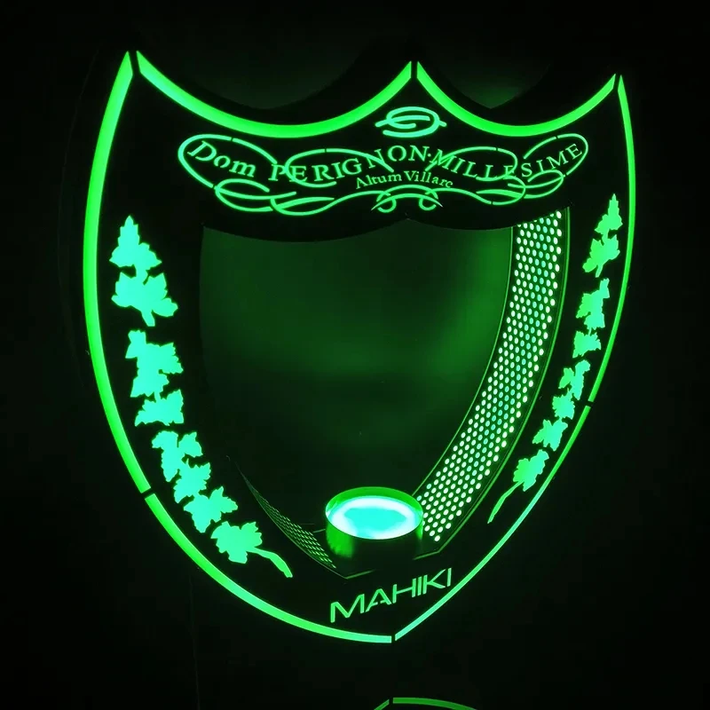 Customized logo Dom led bottle presenter display led VIP bottle service flashing champagne bottle stand for night club