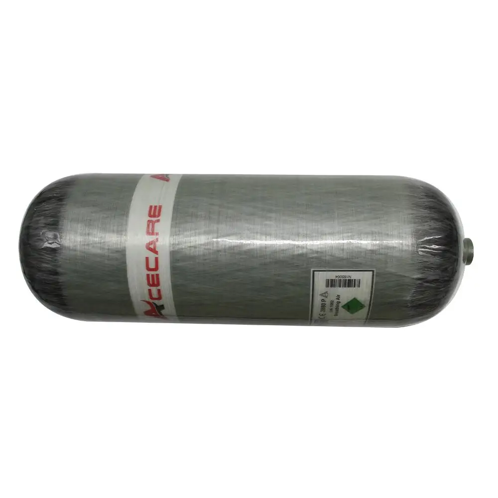 Acecare 12L Composiet Hoge Druk Cilinder Ce 30Mpa 300Bar 4500Psi Koolstofvezel Duiken Tank