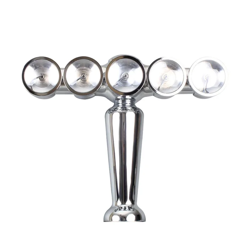 Newest Chrome Plated Brass 5 Faucets Vase Shape Beer Tower, Bar Accessories