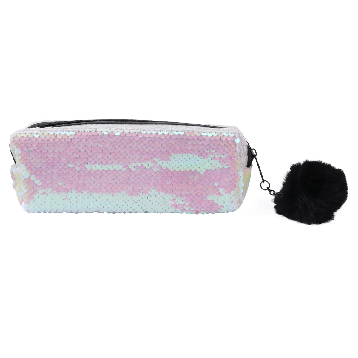 

1Pcs Mermaid Style Sequined Pencil Bag Large Capacity Stationery Organizer Glitter Zipper Pouch Multifunction Storage