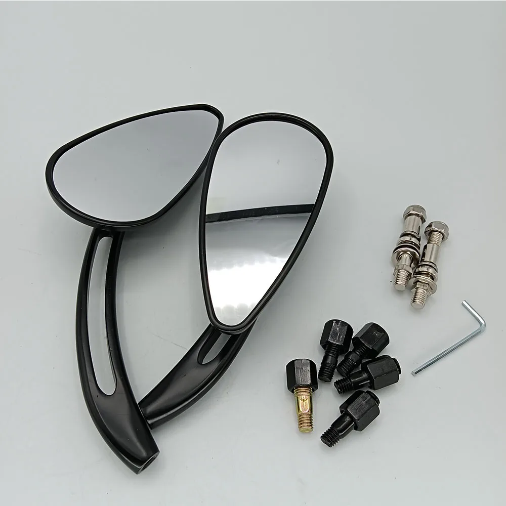 2Pcs/Pair Universial 8mm 10mm Motorcycle Mirror Scooter E-Bike Rearview Mirrors Electromobile Back Side Convex Mirror