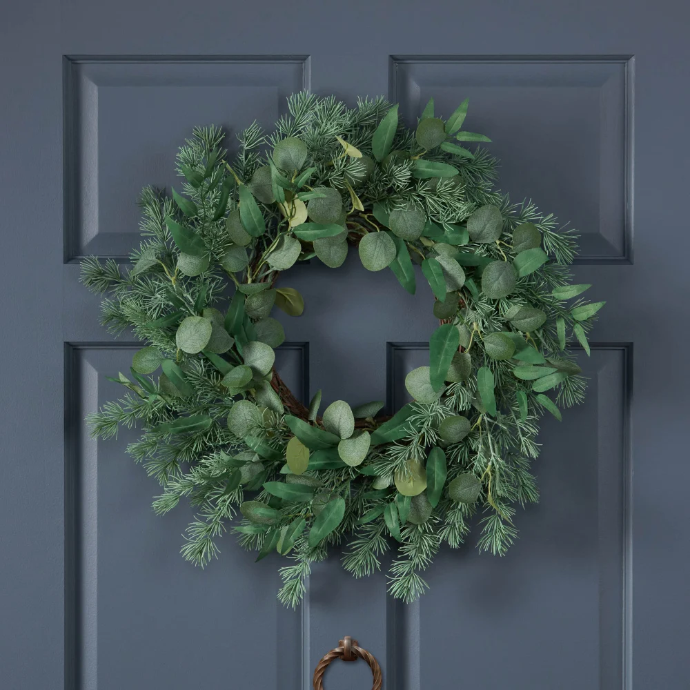 

24.5" LEAVES WREATH, Charming Handcrafted Floral Crowns: Elegant & Natural Beauty Accessories Featuring Vibrant