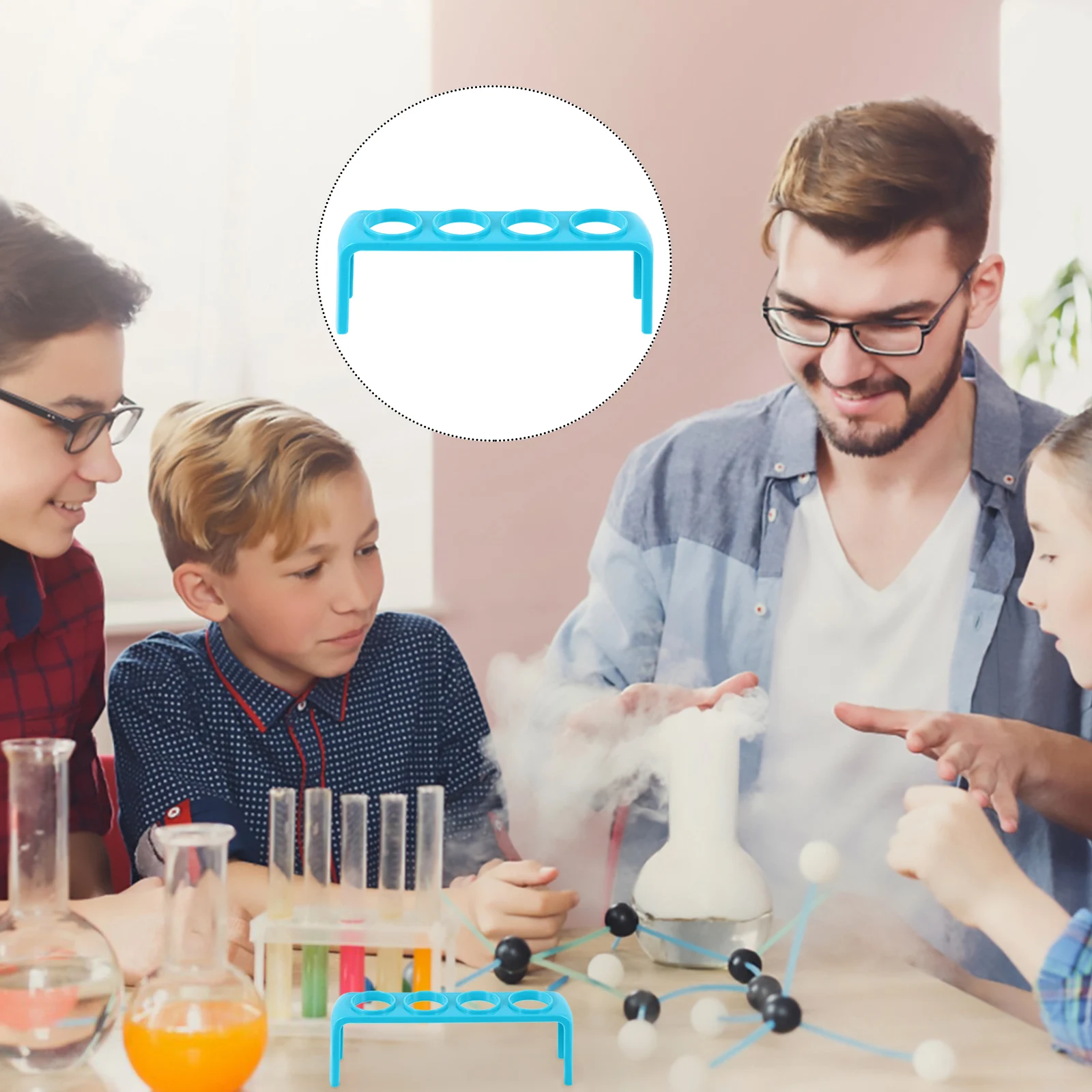 

3pcs Test Rack Premium Storage Rack For Laboratory Reusable Tube Organizer With Multiple Holes Test Tube Shelf Holder