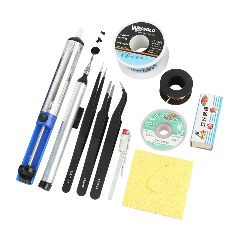 CXG 936d EU Adjustable LCD Digital Electric Soldering Iron Welding Repair Kit Set Soldering Station Kit Set Solder Tip/Tweezers