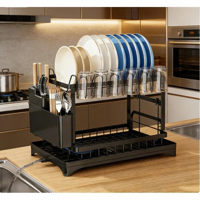 

Подставка для хранения посуды One Second Take: Прозрачная сушилка для тарелок, органайзер для кухонной утвари, экономия места, инструмент для домашней кухни