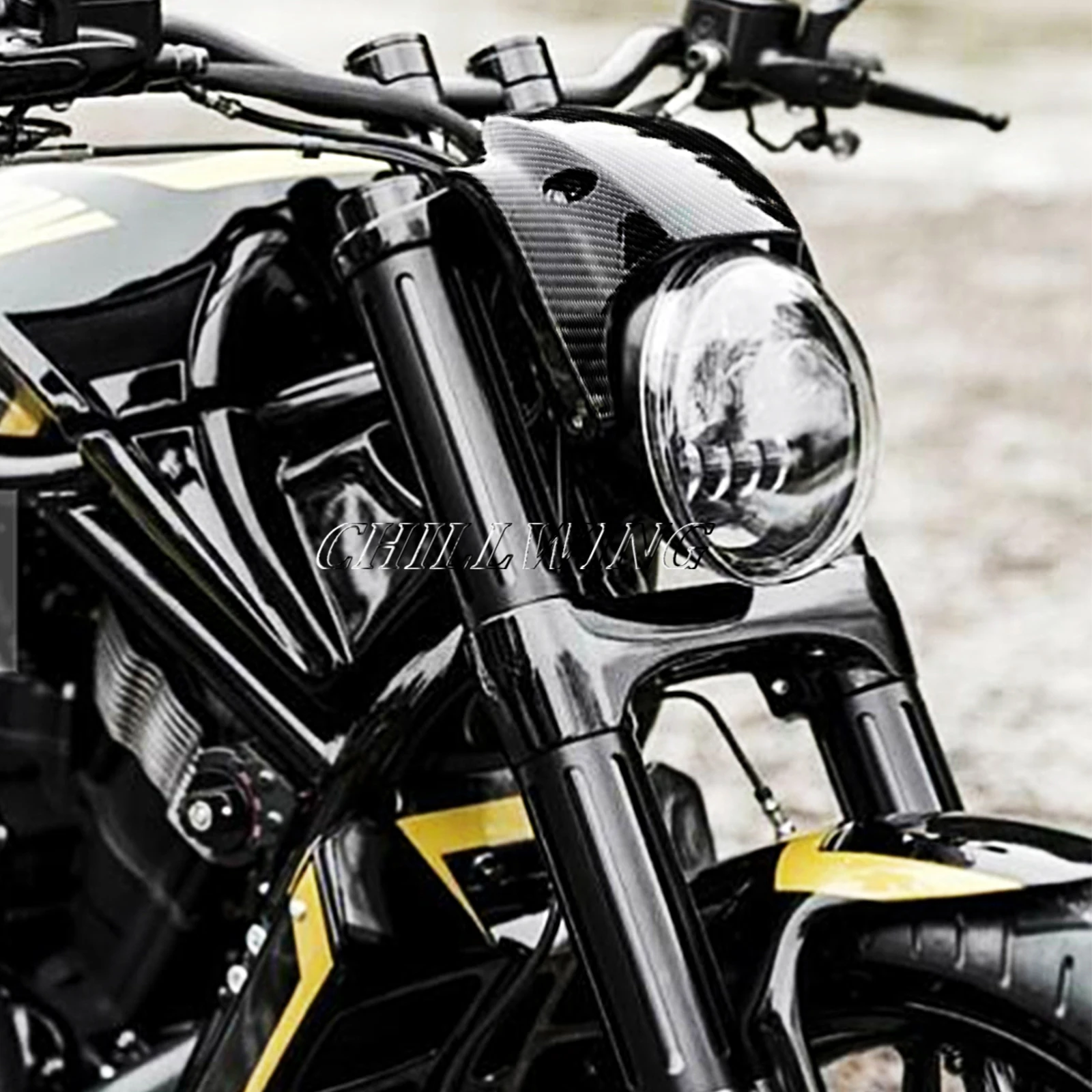 Fit for Harley V ROD VROD V-ROD VRSCDX Night Rod Special 2012-2017 Carbon Fiber Windshield Front Headlight Cover Fairing