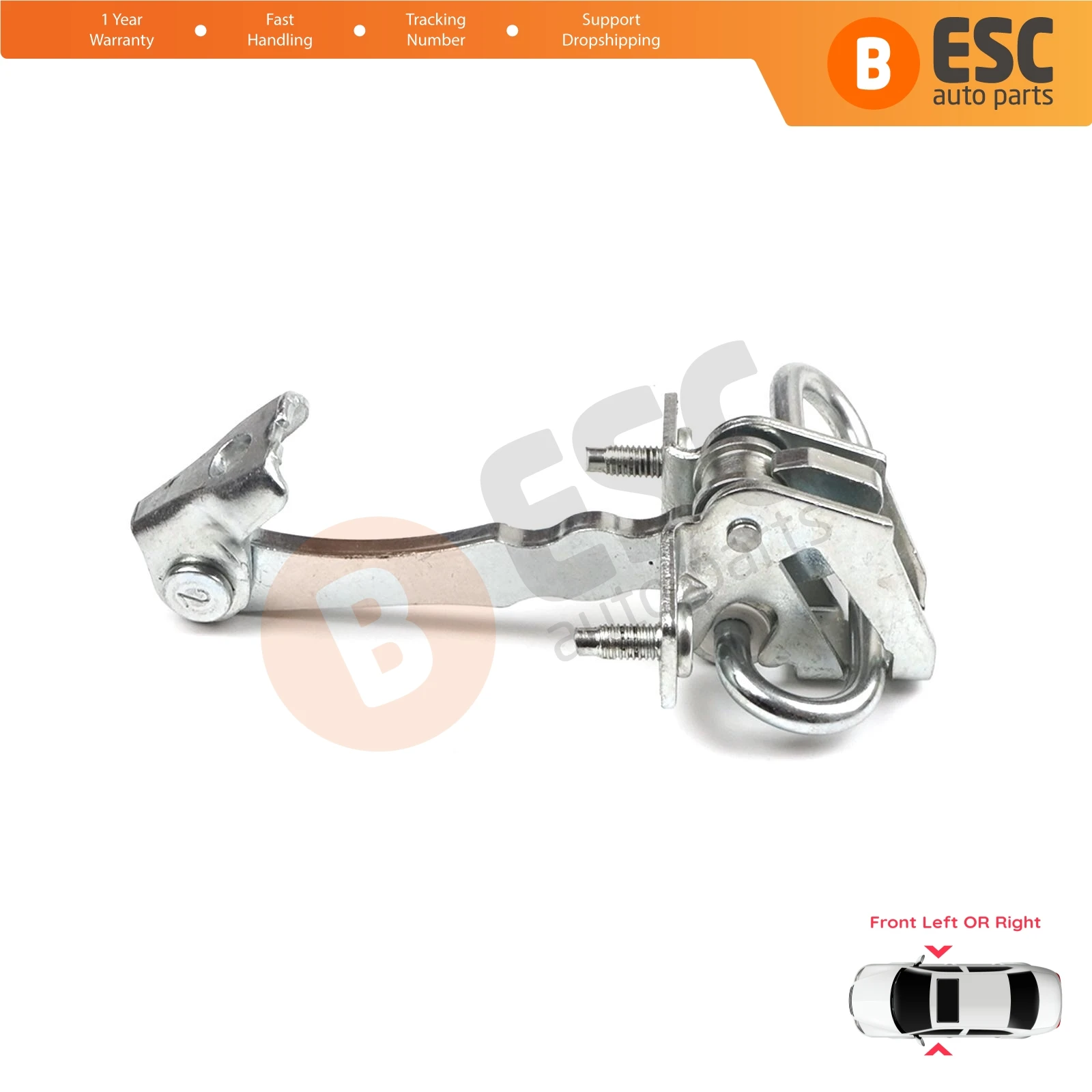 ESC Auto Parts EDP745 Front Left OR Right Door Hinge Stop Check Strap Limiter 51782989 for Fiat 500 500C 500/595/695 Abarth