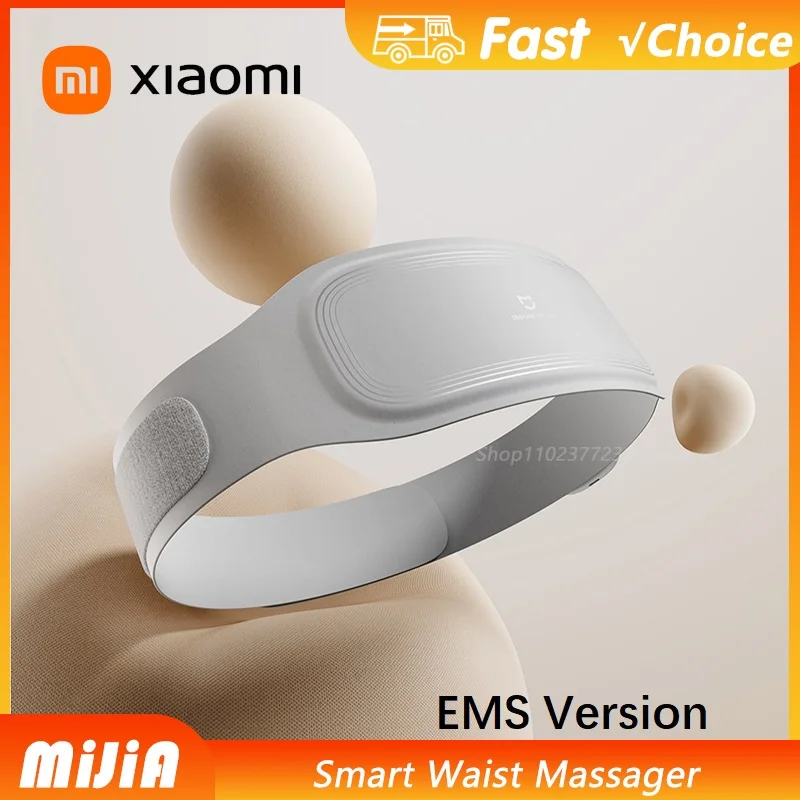 

Original Xiaomi Mijia Smart Waist Massager EMS Version Dual Frequency Pulse SPA Hot Compress Punch SPA Warm Compress Lumbar