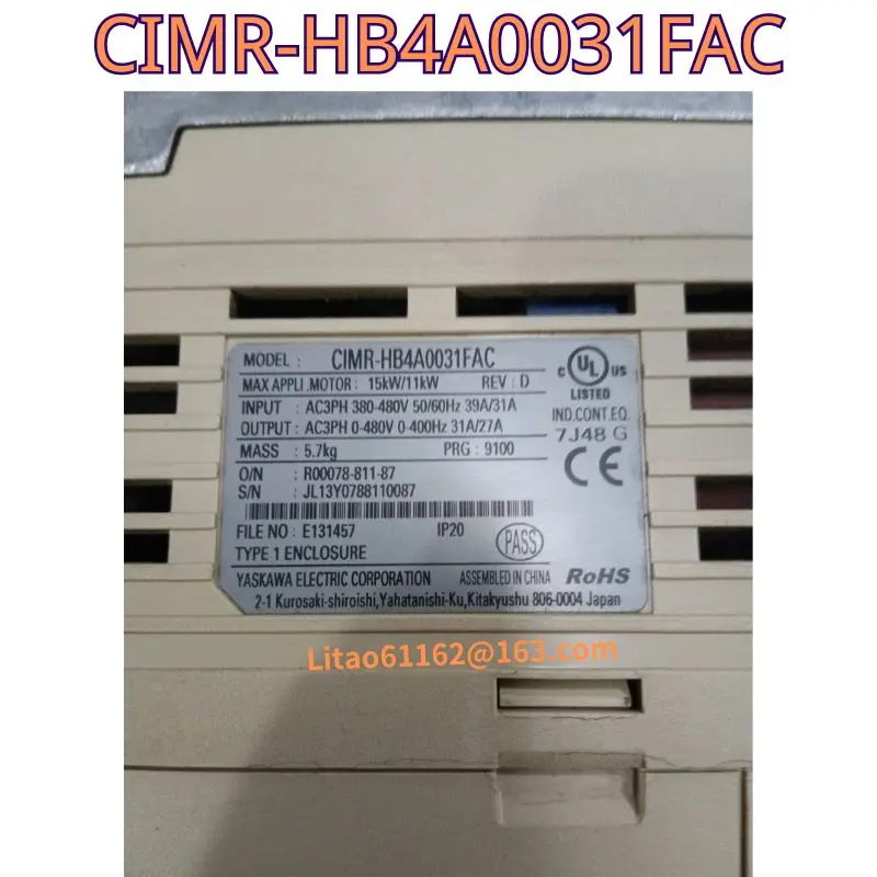 Second hand frequency converter CIMR-HB4A0031FAC 15KW 11KW 380V functional test OK