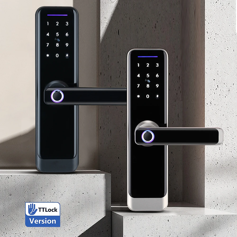 Imagem -02 - Smart Keyless Entry Door Lock com Alça para Porta da Frente App Control em 1