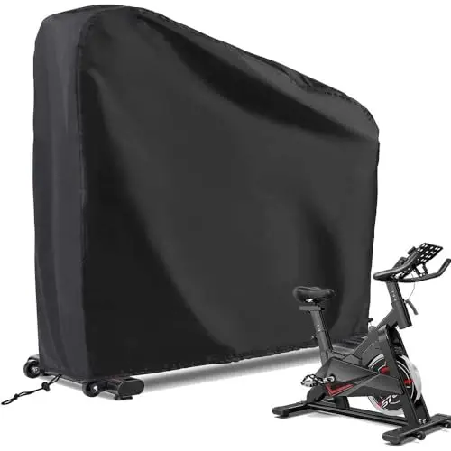 Stationary Bike Cover Waterproof Oxford 450G Heavy Duty Dustproof for Indoor Cycling Exercise Equipment Protector Fits