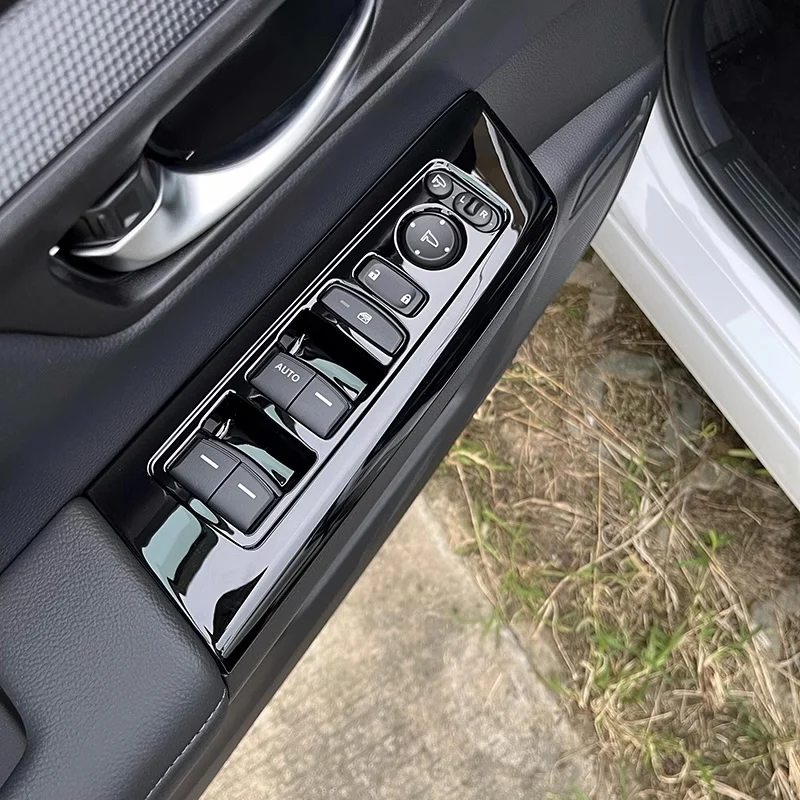 

Carbon Fiber Door Window Lift Panel Cover Glass Switch Frame Garnish Trims For Honda CRV CR-V 2023-2025 Car Interior Accessories