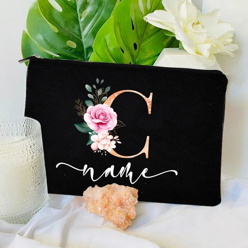 Custom Bridesmaid Name Gift Bag Wedding Makeup Pouch Lipstick Clutch Travel Organizer Bridal Toilet Beauty Case Designer Bags