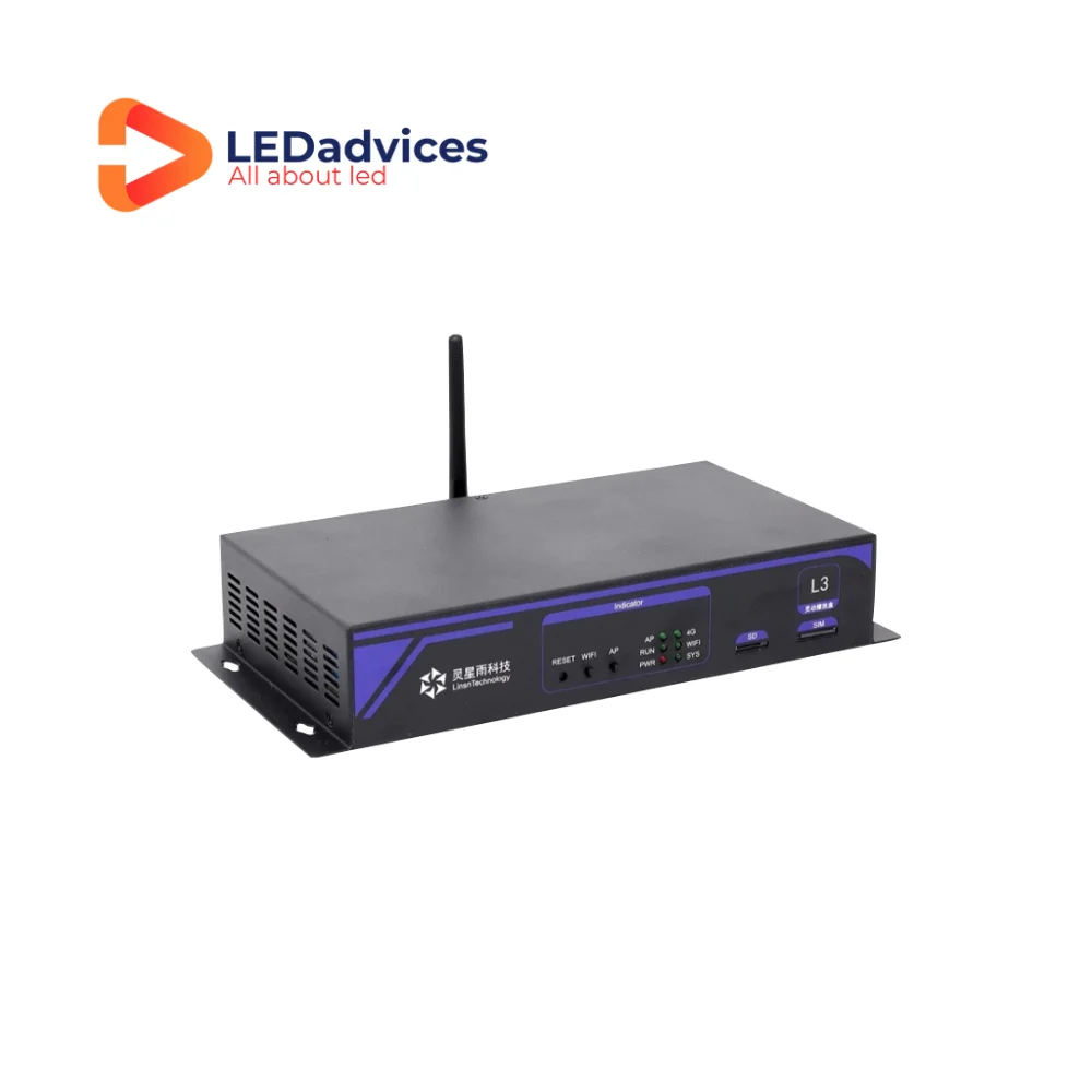 Linsn-Lecteur et contrôleur asynchrones à écran LED, L3, AD plus tard, 1300000 pixels, prend en charge 4G, Wi-Fi, LAN, clé USB, L1L2L4L6