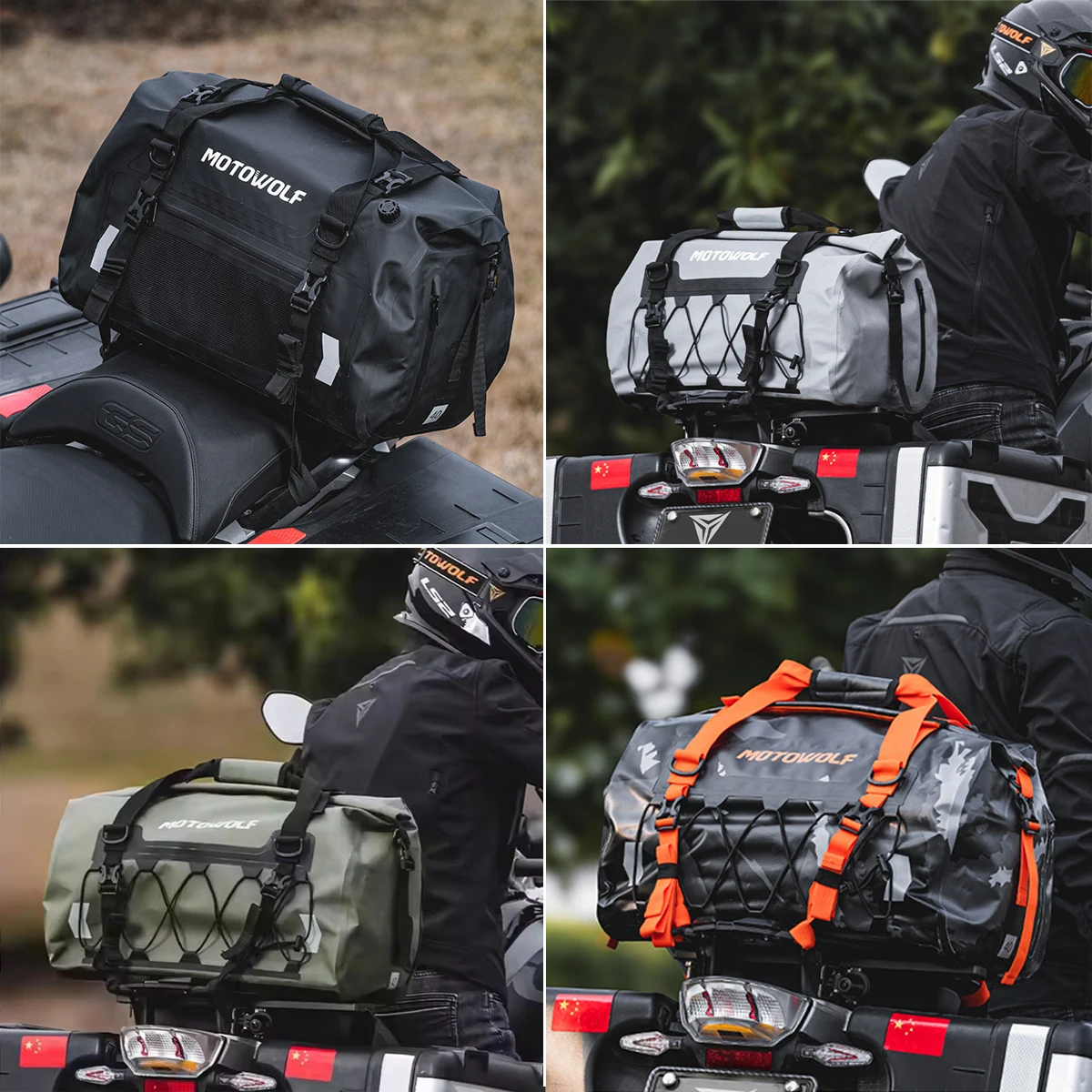 

Мотоциклетная седельная сумка 40 л/66 л/90 л, большая вместимость, водонепроницаемая сумка на заднее сиденье с двигателем, дорожная багажная сумка-переноска