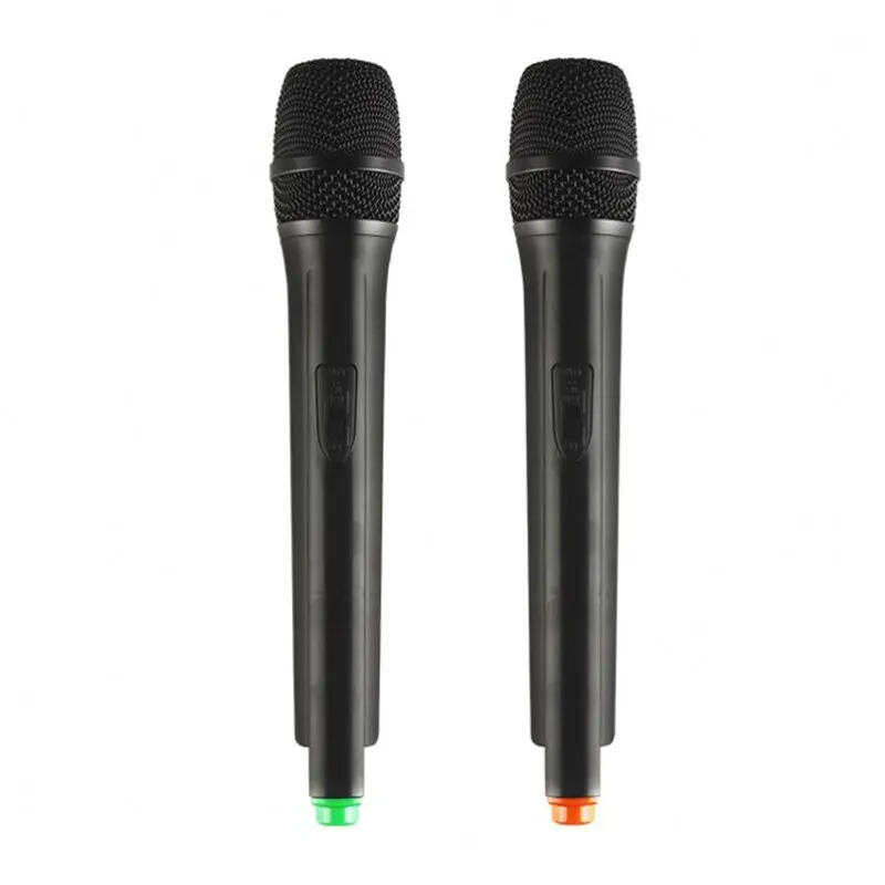 Wireless Microphone Portable Dual Channel Digital Mic Receiver with Handhelds/Bodypacks/Lapels for Church Meeting Conference