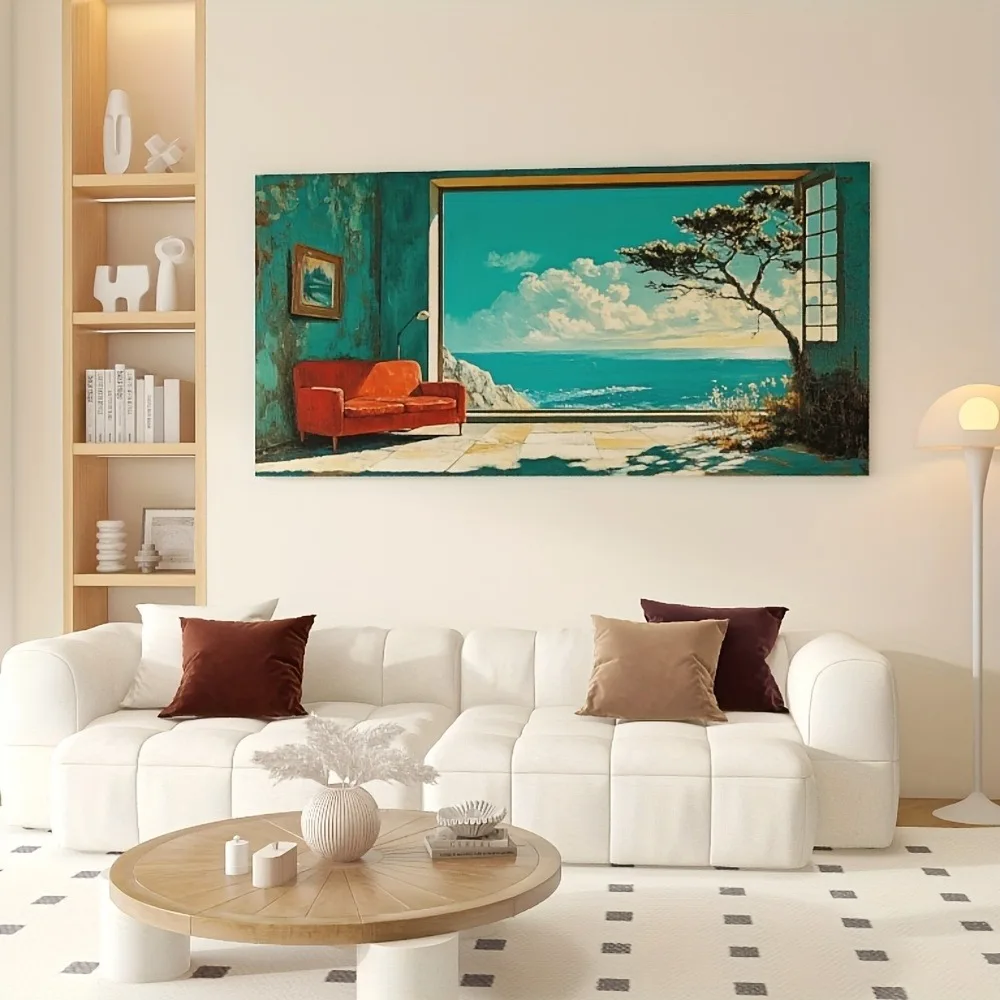 

Тихий сезон: Один в жизни на годы: постер на холсте с художественным пейзажем — сосновая рамка толщиной 1,5 дюйма, декор деревенского фермерского дома