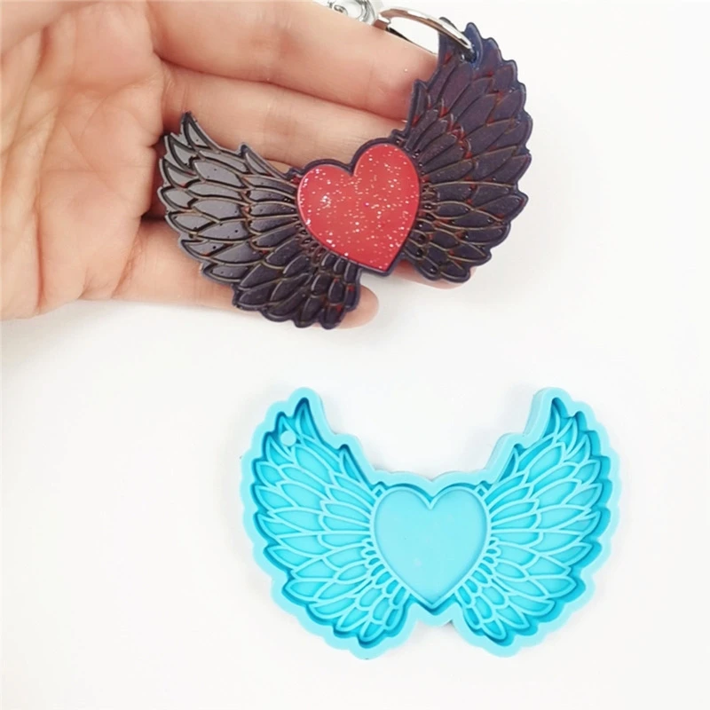 DIY Love Angel  Ornament Silicone Epoxy Mold DIY Keychain Pendant Jewelry Crafting Mould for Valentine Love Gift