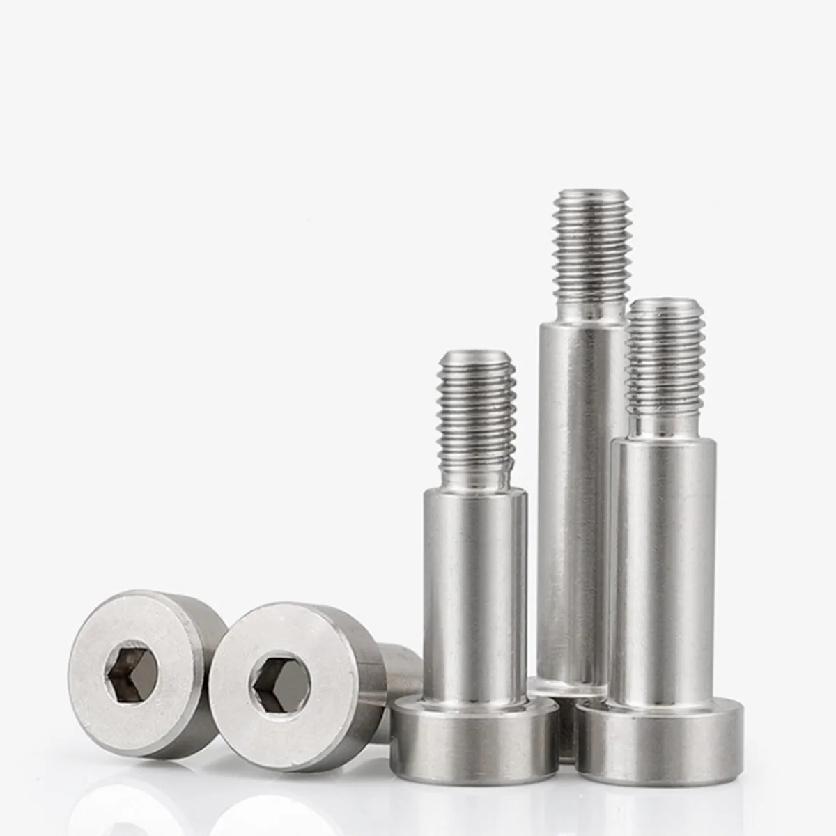 304 Stainless Steel Polished Rod Hexagonal Shaft Shoulder Raised  Equal Height Limit Step Bolt M2.5M3M4M5M6