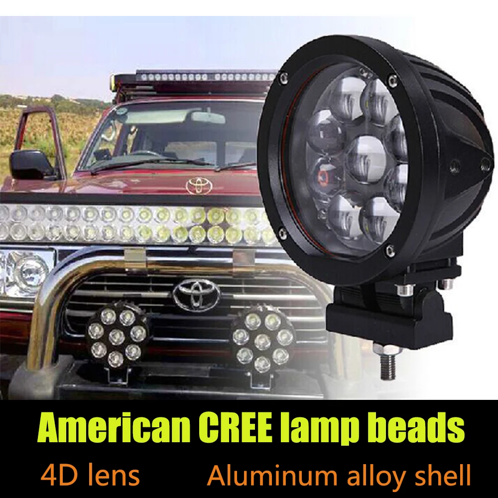 7-Zoll-4D-LED-Arbeitsscheinwerfer für Offroad-SUV-LKW, Nebelscheinwerfer, LED-Spotlichter, hochhelle Arbeitsleuchten – Detail 13