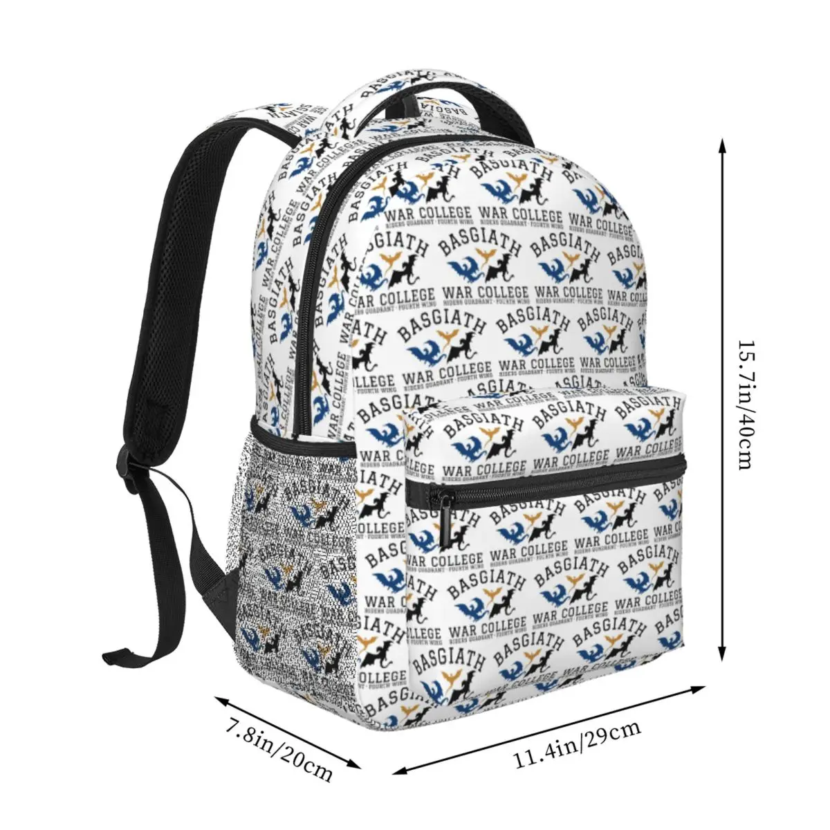 Basgiath War College Riders Quadrant Fourth Wing Backpack Student BookBag Children School Bag Computer Shoulder Bags Men Women