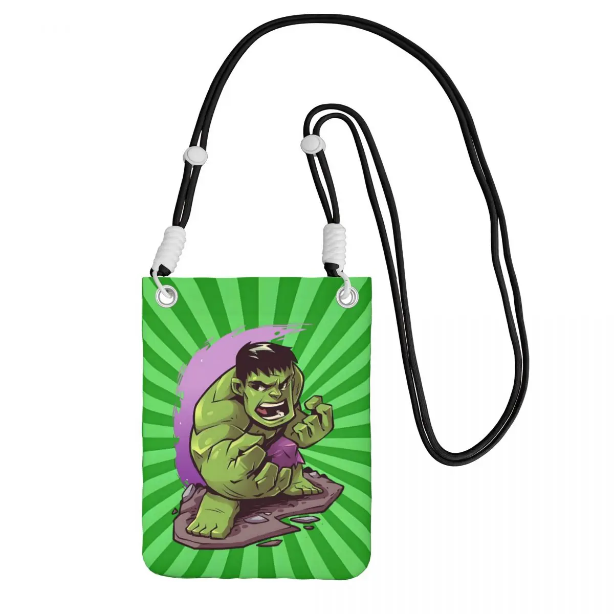 

Custom Hulk Carry A Mobile Phone Bag Diagonally Women Men Cool Comics Mobile Phone Bag for Camping Biking Phone Money Pouch