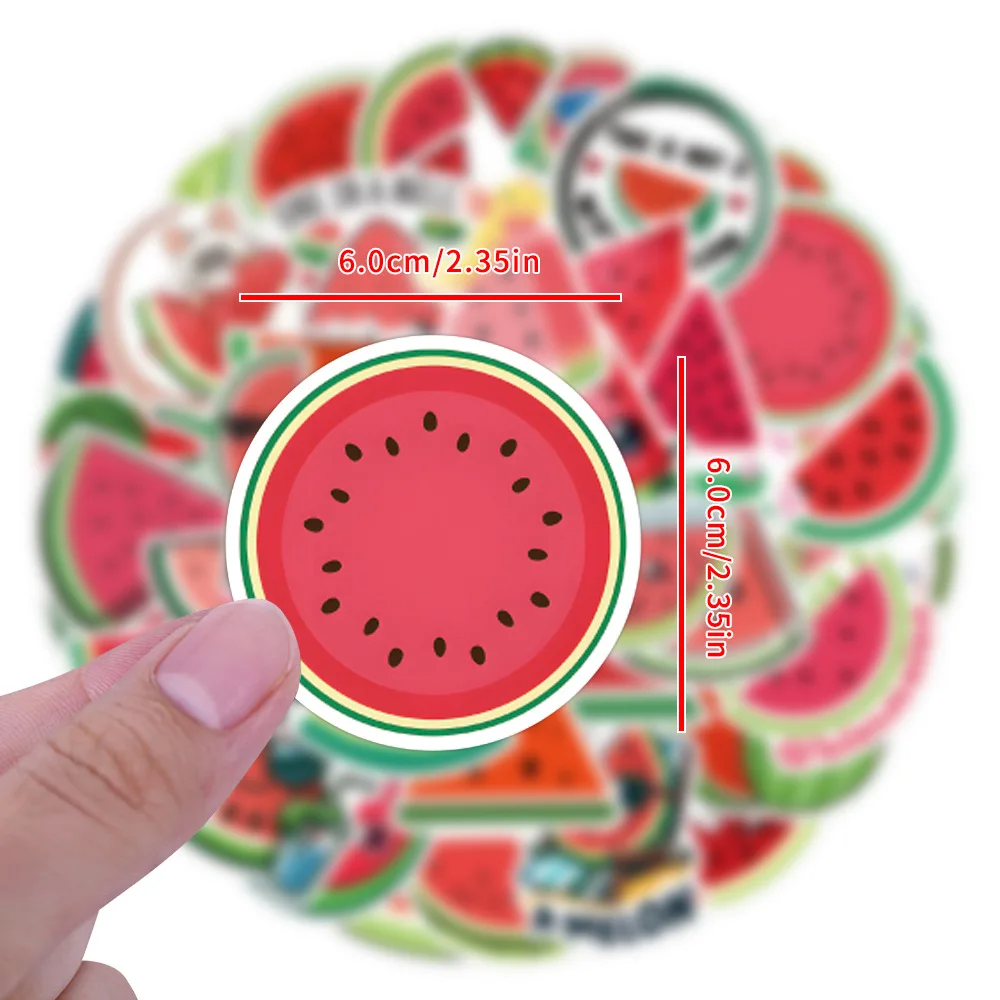 55 pezzi cartone animato frutta anguria divertente meme carino graffiti adesivi decalcomanie impermeabili fai da te tazza d'acqua scatola di matite scrapbook diario