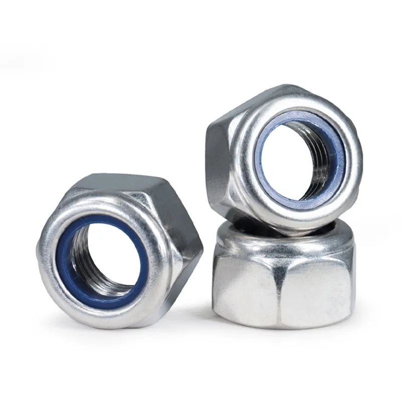 M3 M4 M5 M6 M8 M10 M12 M14 M16 M18 M20 304 Stainless Steel Fine/Left Thread Hex Nylon Insert Lock Nut Fine/Reverse Tooth Nuts