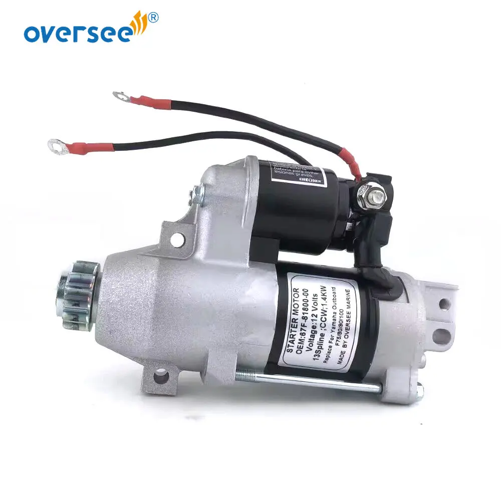 67F-81800 Starter Motor for Yamaha Mariner Mercury 75-90HP 50804312T1, 67F8180000