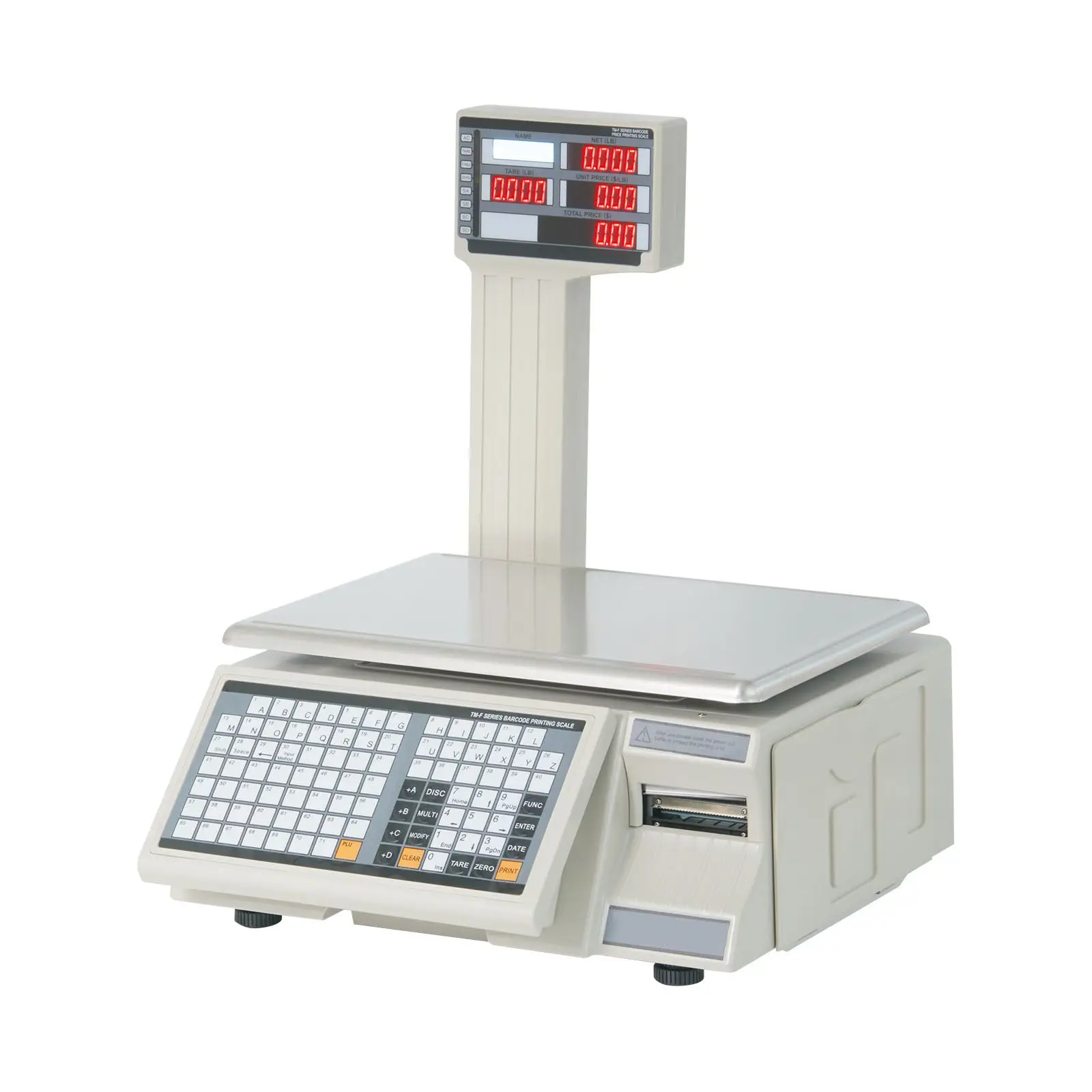 Báscula Electrónica para Calcular Precios, Báscula Digital para Delicatessen de 66 LB, Báscula Digital Comercial con Pantalla LCD y LED para Pesar Alimentos, Frutas, Carnes y Productos, para Tiendas Minoristas, Cocinas, Restaurantes, Mercados y Agricultores