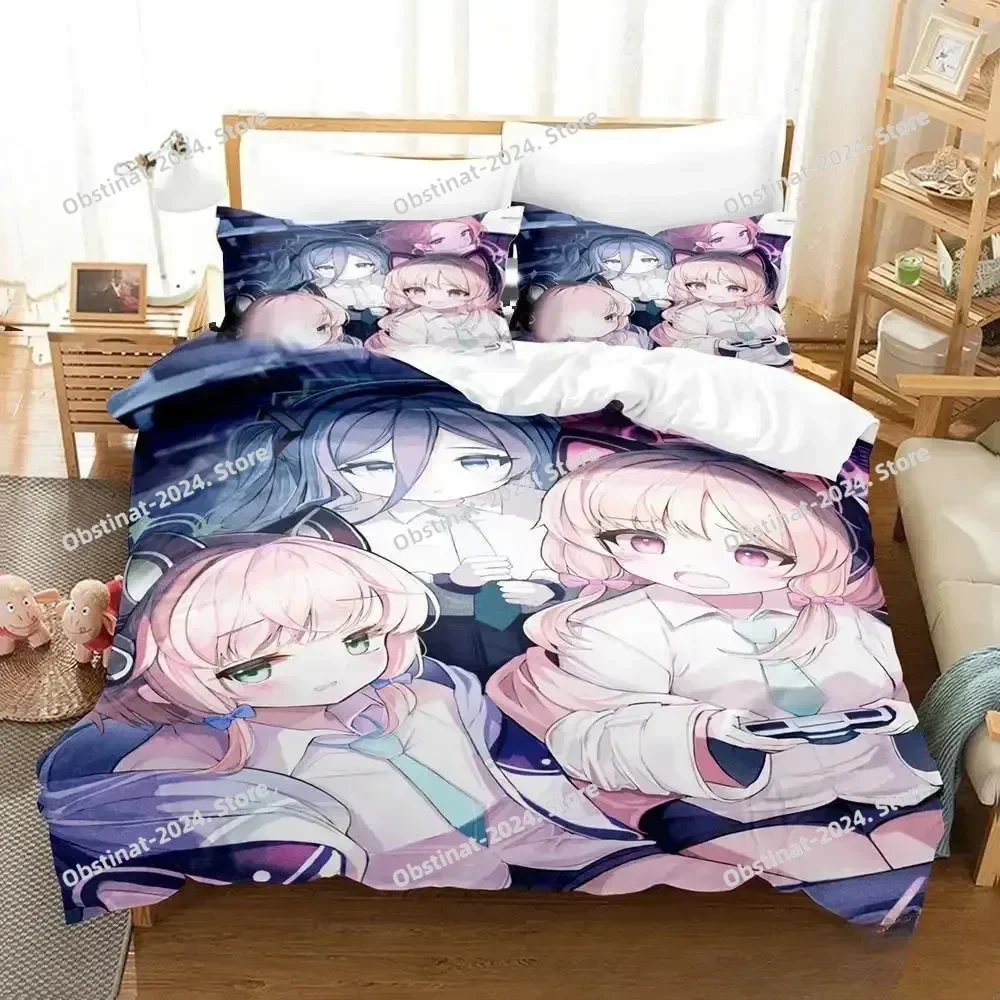 Anime Game Blue Archive Bedding Set Duvet Cover Full Queen King Size Pillowcase Bed Printed Set Aldult Kid Bedroom Single Twin 6